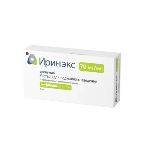 Упаковка: Иринэкс 70 мг/мл, 1 мл, раствор для подкожного введения шприц-ручка