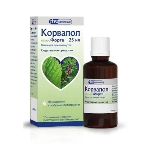 Упаковка: Корвалол плюс Форте, капли для приема внутрь, 25 мл