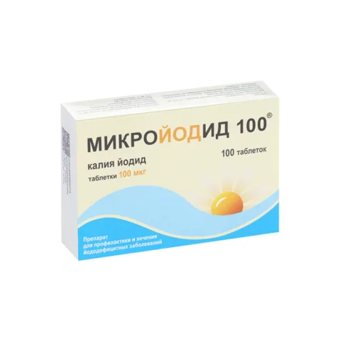 Упаковка: Микройодид 100 100 мкг, 100 шт, таблетки