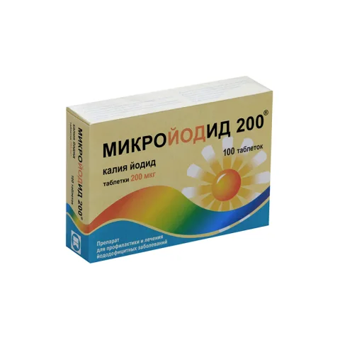 Упаковка: Микройодид 200 200 мкг, 100 шт, таблетки
