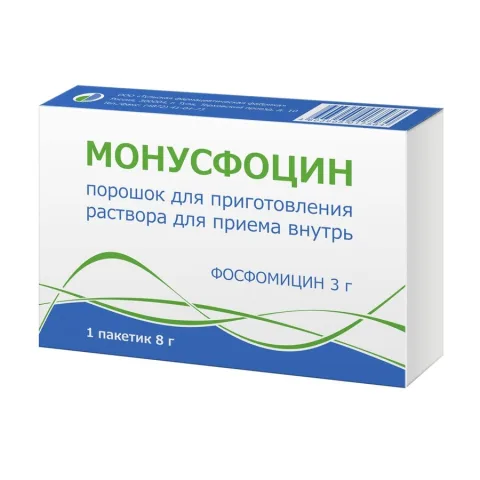 Упаковка: Монусфоцин пор. д/приг. р-ра д/приема внутрь 3г