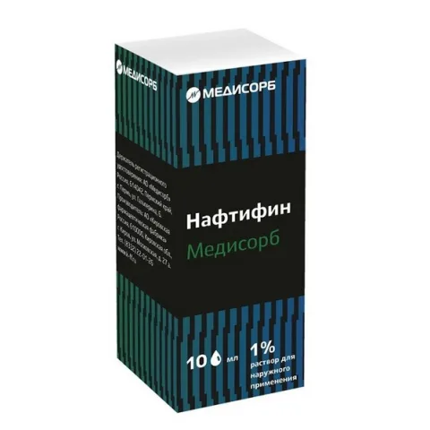 Упаковка: Нафтифин Медисорб 1%, 10 мл, раствор для наружного применения