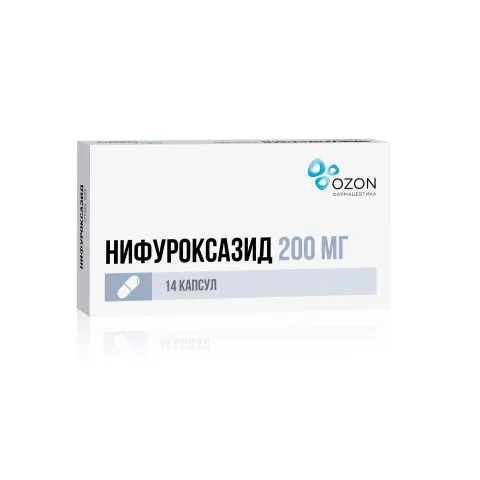 Упаковка: Нифуроксазид капсулы 200мг № 14