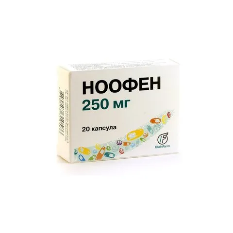 Упаковка: Ноофен капс. 250мг №20