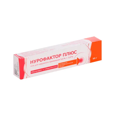 Упаковка: Нурофактор плюс 5%+3%, 50 г, гель для наружного применения
