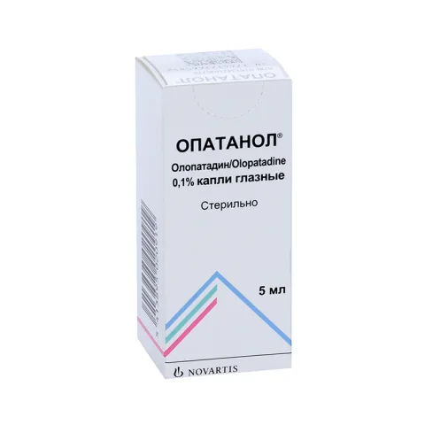 Упаковка: Опатанол 0,1%, 5 мл, капли глазные