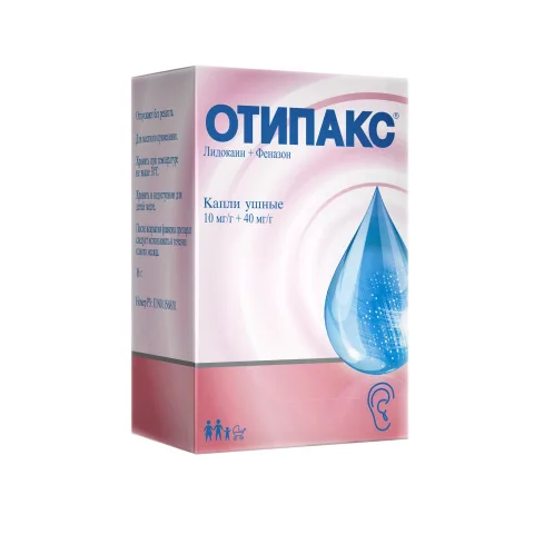 Упаковка: Отипакс капли ушные 16мл
