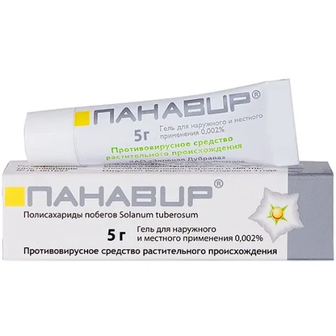 Упаковка: Панавир, гель 0.002%, 5 г