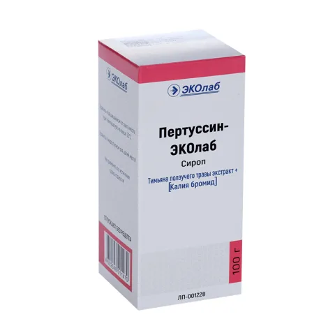 Упаковка: Пертуссин-ЭКОлаб, 100 г, сироп