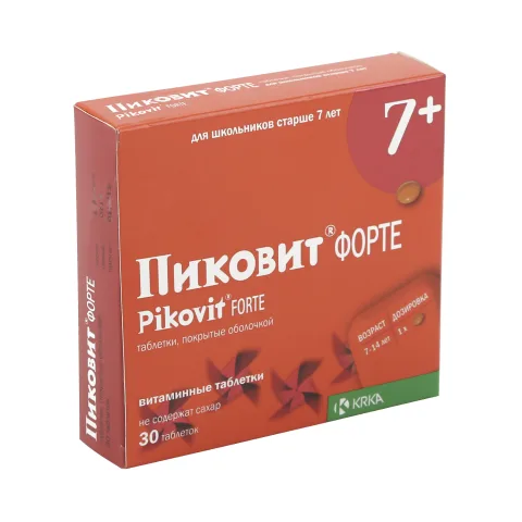 Упаковка: Пиковит форте таблетки покрытые оболочкой №30