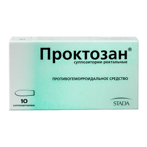 Упаковка: Проктозан, суппозитории ректальные, 10 шт.