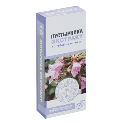 Упаковка: Пустырника экстракт 14 мг, 10 шт, таблетки .