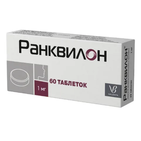 Упаковка: Ранквилон 1 мг, 60 шт, таблетки