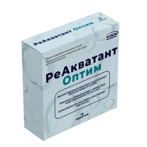 Упаковка: РеАкватант Оптим, 10,48 г, 6 шт, порошок для приготовления раствора для приема внутрь