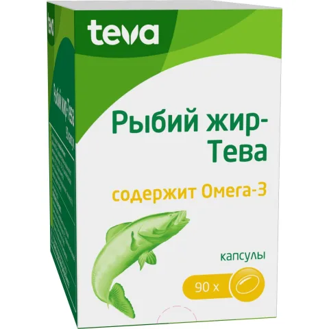 Упаковка: Рыбий жир-Тева, капсулы 500 мг, 90 шт.