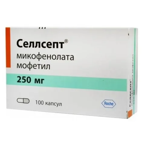 Упаковка: Селлсепт 250 мг, 100 шт, капсулы