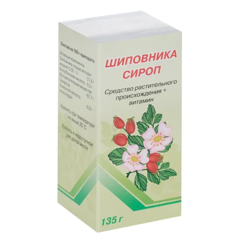 Упаковка: Шиповника сироп, 135 г