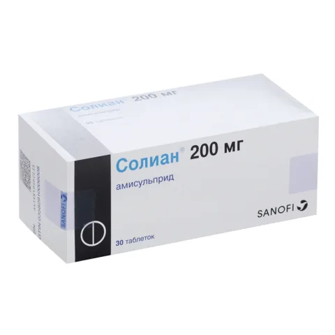 Упаковка: Солиан 200 мг, 30 шт, таблетки
