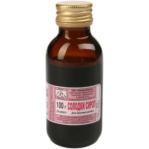 Упаковка: Солодки корня сироп, 100 г (Флора Кавказа)