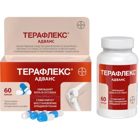 Упаковка: Терафлекс Адванс, капсулы, 60 шт.