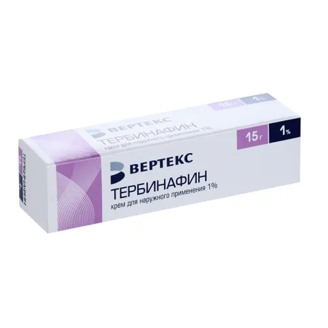Упаковка: Тербинафин-Вертекс 1%, 15 г, крем