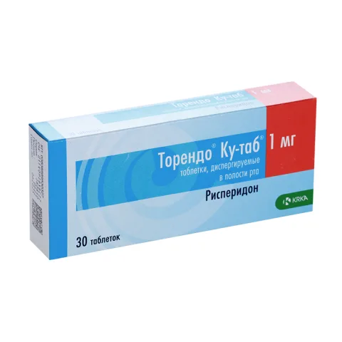 Упаковка: Торендо Ку-таб 1 мг, 30 шт, таблетки диспергируемые в полости рта