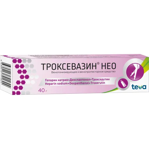 Упаковка: Троксевазин Нео, гель, 40 г