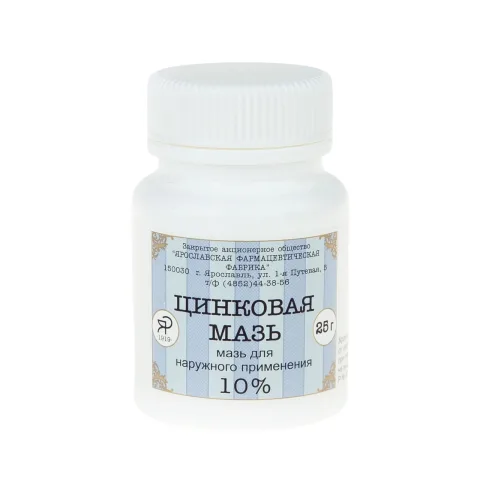 Упаковка: Цинковая мазь 10%, 25 г