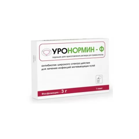 Упаковка: Уронормин-Ф пор. д/приг. р-ра д/приема внутрь 3г №1