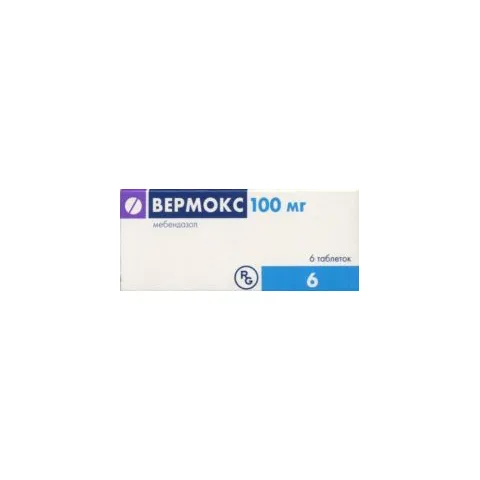 Упаковка: Вермокс 100 мг, 6 шт, таблетки