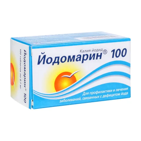 Упаковка: Йодомарин 100, таблетки 0,1 мг, 100 шт.
