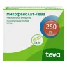 Упаковка: Микофенолат-Тева, 250 мг, 100 шт, капсулы
